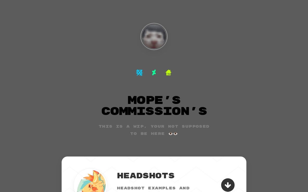 Carrd profile picture for @mope